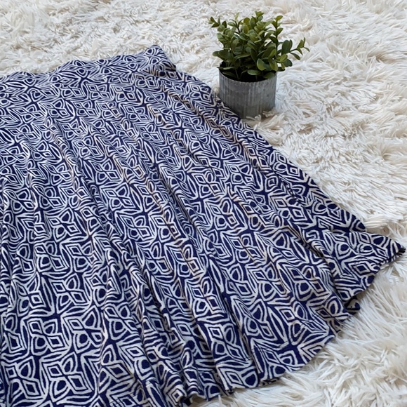 Loft Pull On Circle Skirt 💗 Purple & Ivory - Picture 10 of 12